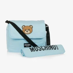 Blue Cotton Teddy Bear Changing Bag (49cm)