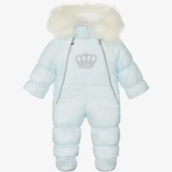Blue Crown Baby Snowsuit