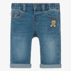 Blue Denim Teddy Logo Jeans