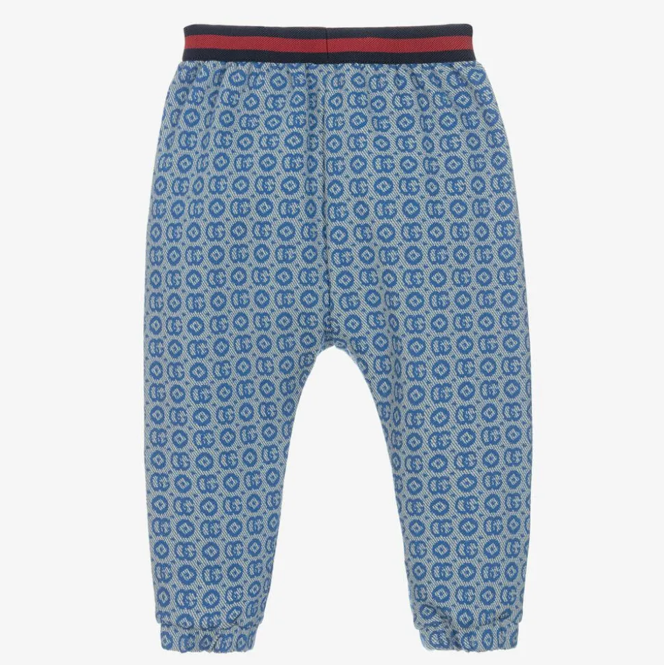 Blue Double G Jacquard Joggers