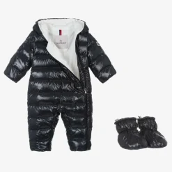 Blue Down Padded Indro Puffer Snowsuit