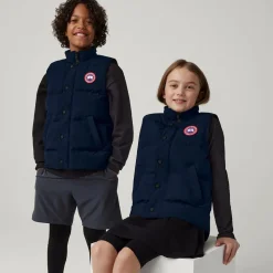 Blue Down Padded Vanier Gilet