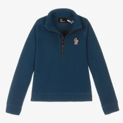 Blue Fleece Zip-Up Top