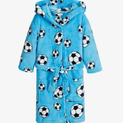 Blue Football Fleece Dressing Gown