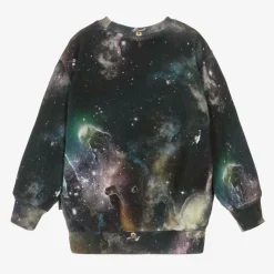Blue Galaxy Print Organic Cotton Sweatshirt
