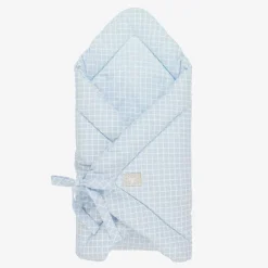 Blue Geometric Print Cotton Baby Nest (62cm)
