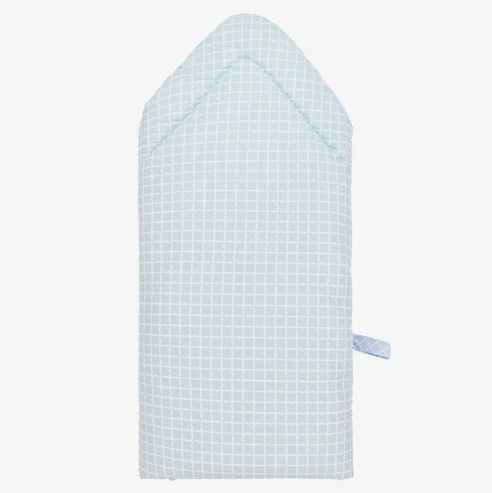 Blue Geometric Print Cotton Baby Nest (62cm)