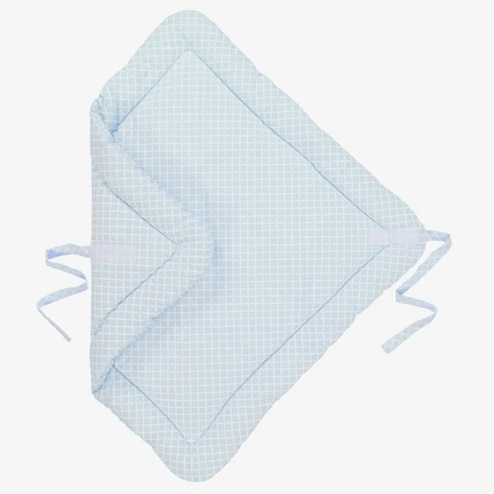 Blue Geometric Print Cotton Baby Nest (62cm)