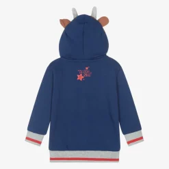 Blue Hamish Highland Cow Zip-Up Top