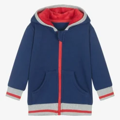 Blue Hamish Highland Cow Zip-Up Top