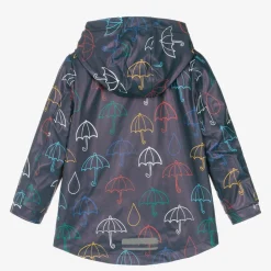 Blue Hooded Waterproof Umbrella Raincoat