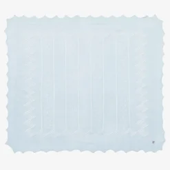 Blue Knitted Baby Shawl (105cm)