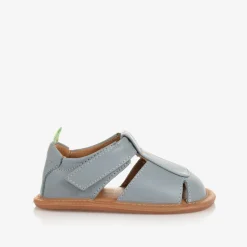 Blue Leather Baby Sandals