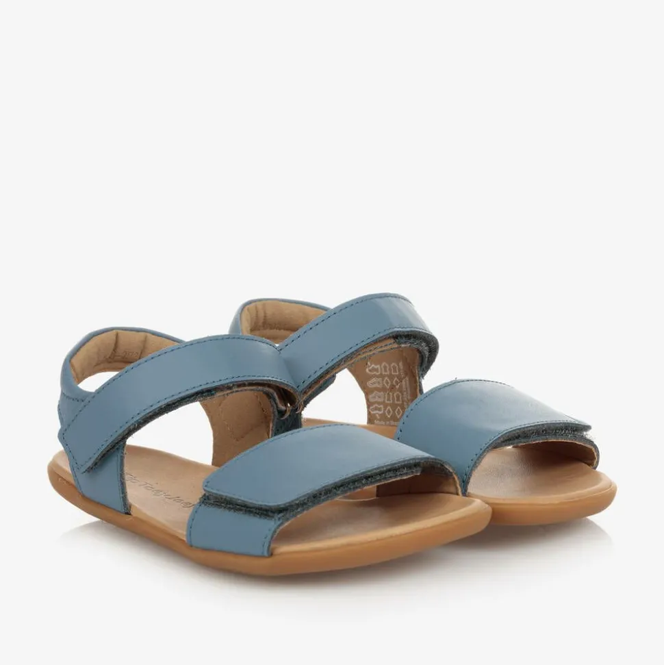 Blue Leather Sandals