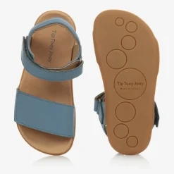 Blue Leather Sandals