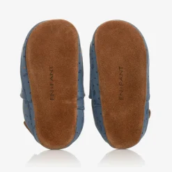 Blue Leather Slippers