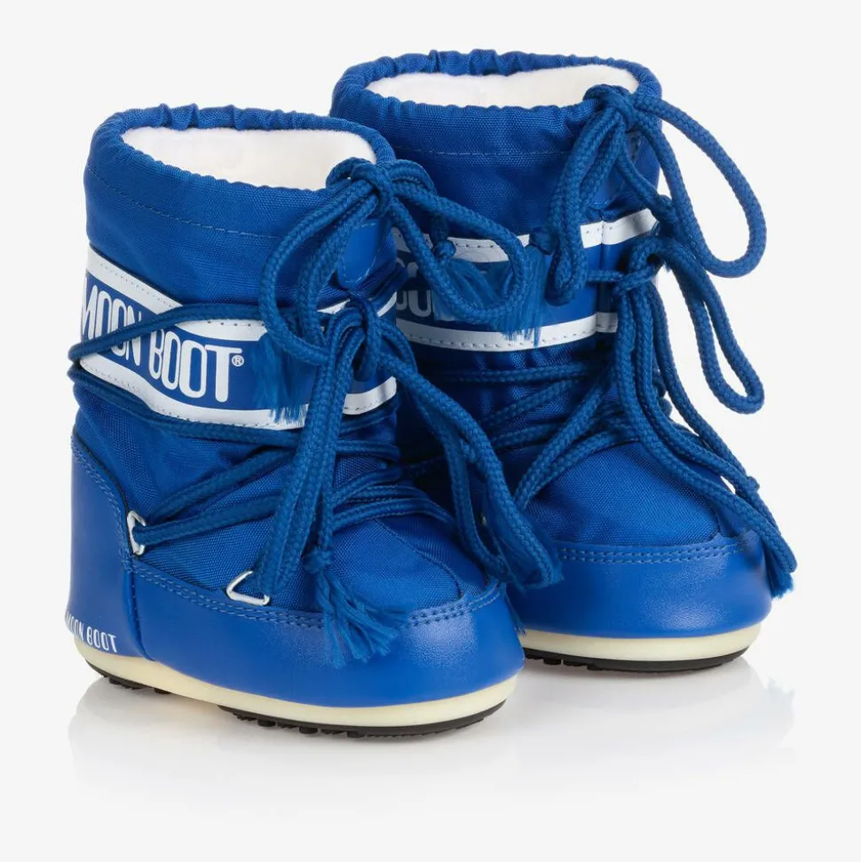 Blue Mini Nylon Snow Boots