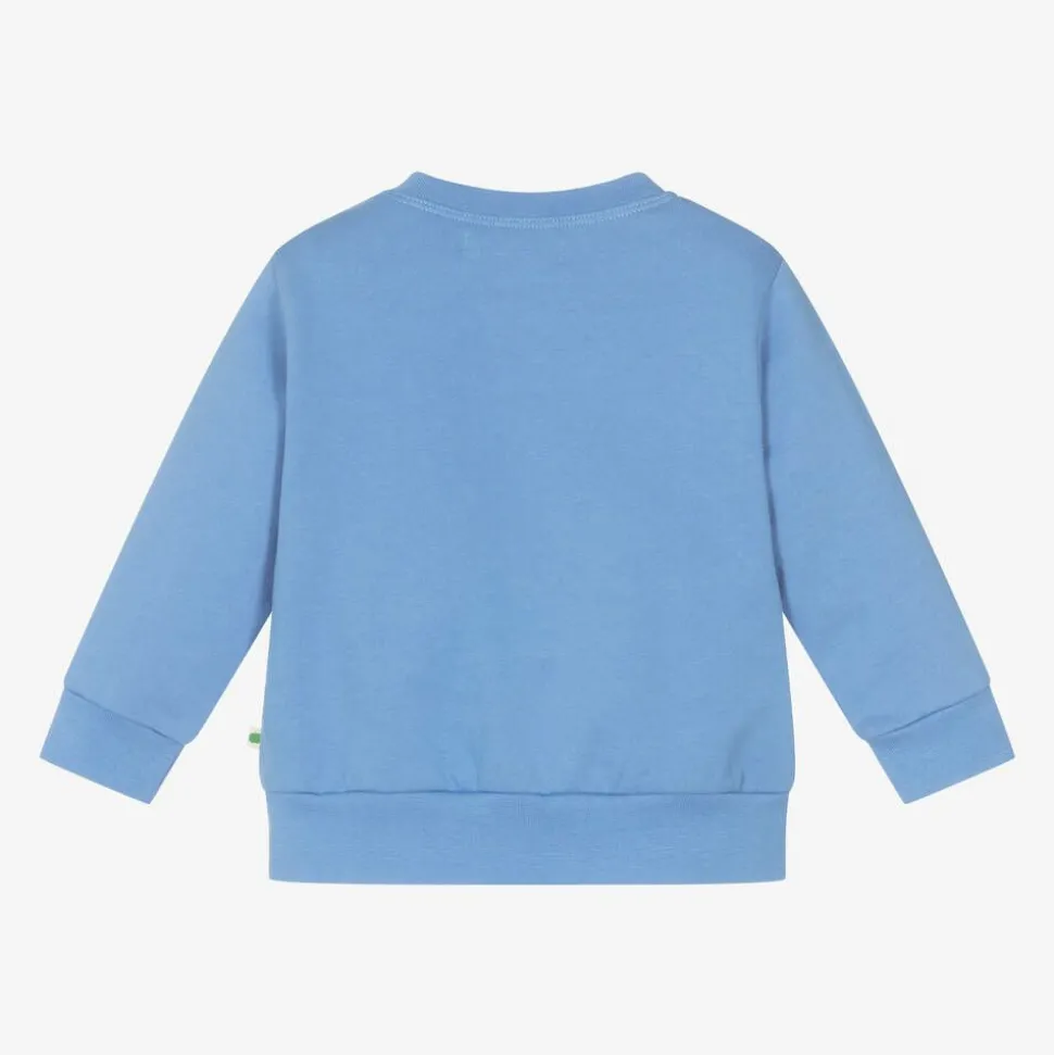 Blue Organic Cotton Baby Sweatshirt