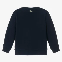Blue Organic Cotton Crocodile Logo Sweatshirt