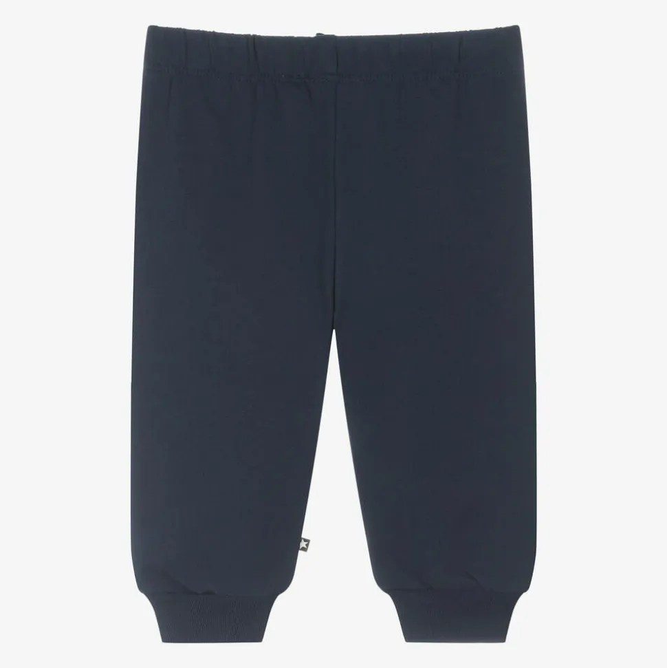 Blue Organic Cotton Smile Joggers