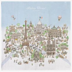 Blue Organic Cotton Swaddle & Bib Set