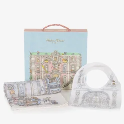 Blue Organic Cotton Swaddle & Bib Set