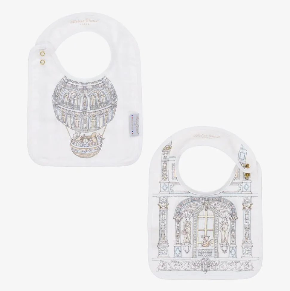 Blue Organic Cotton Swaddle & Bib Set