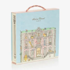 Blue Organic Cotton Swaddle & Bib Set