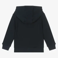 Blue Organic Cotton Zip-Up Hoodie