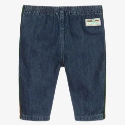 Blue Organic Denim Baby Trousers
