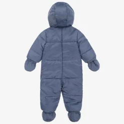 Blue Padded Baby Snowsuit
