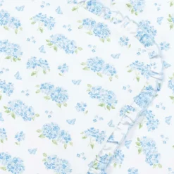 Blue Pima Cotton Heavenly Hydrangeas Blanket (73cm)