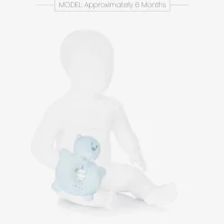 Blue Plush Bear Rattle Toy (14cm)