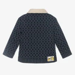 Blue Reversible Sherpa Fleece Jacket