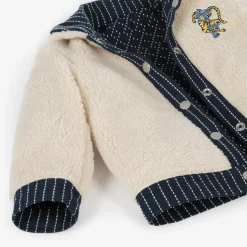 Blue Reversible Sherpa Fleece Jacket