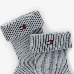 Blue Ribbed Cotton Baby Socks (2 Pack)