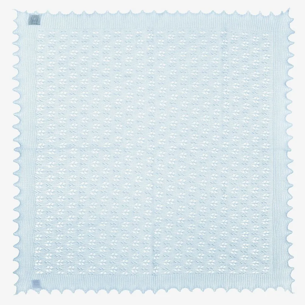 Blue Shawl & Bib Baby Gift Set