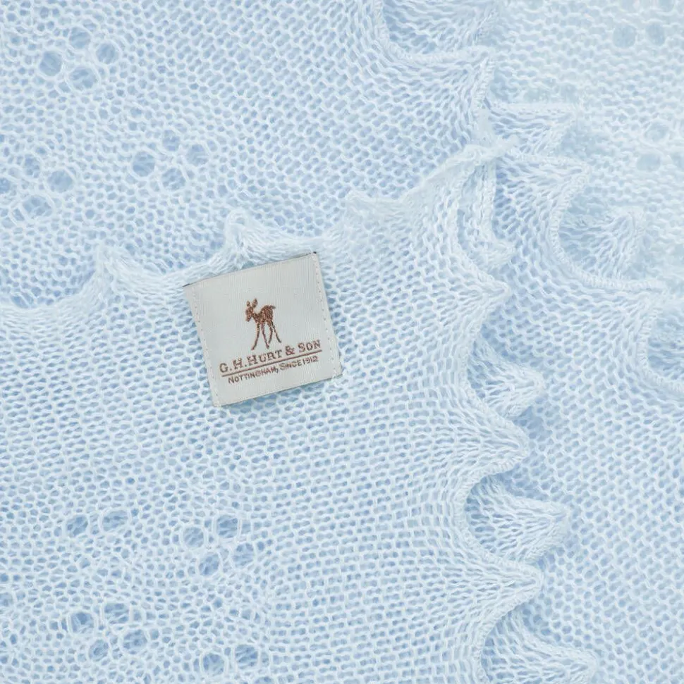 Blue Shawl & Bib Baby Gift Set