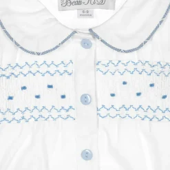 Blue Smocked Baby Shorts Set