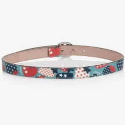 Blue Strawberry Print GG Belt