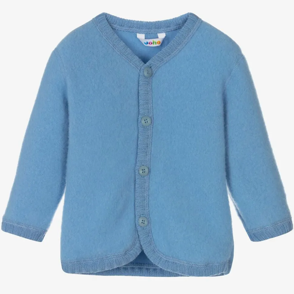 Blue Thermal Wool Cardigan