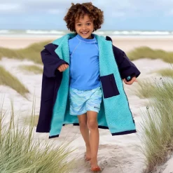 Blue Water-Repellent Changing Coat