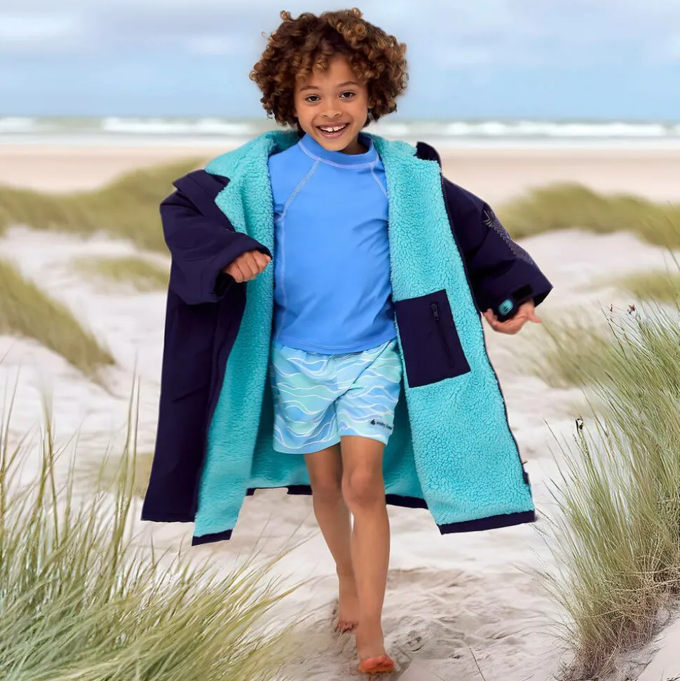 Blue Water-Repellent Changing Coat
