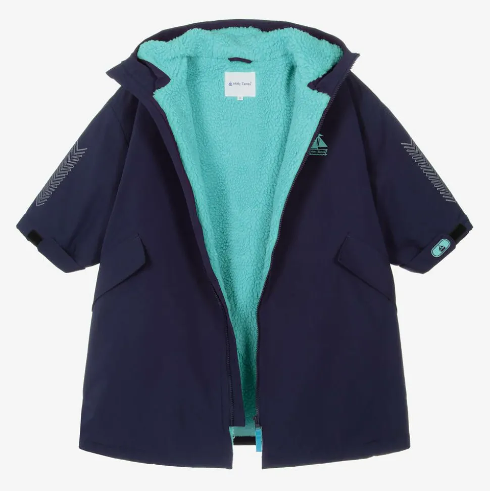 Blue Water-Repellent Changing Coat