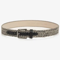 Boys Beige Canvas Belt