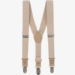 Boys Beige Clip-On Braces