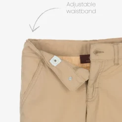 Boys Beige Cotton Cargo Shorts