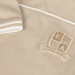 Boys Beige Cotton Crest T-Shirt