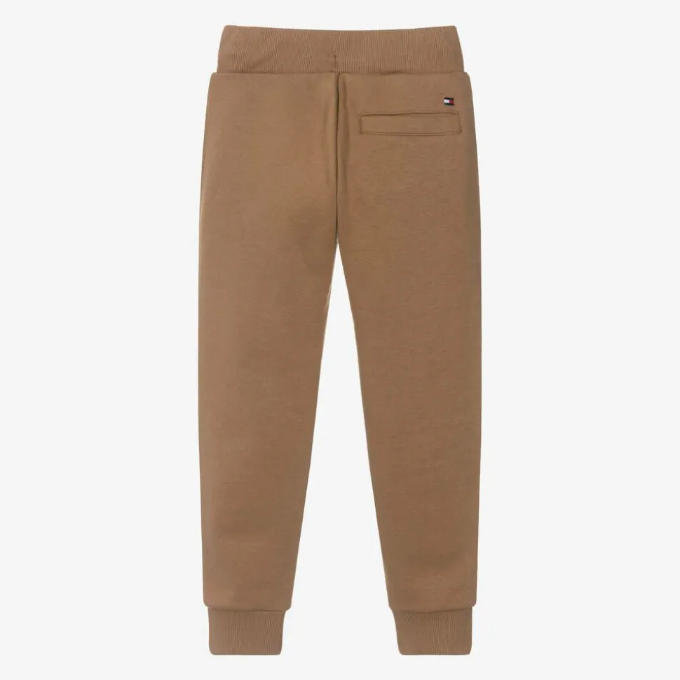 Boys Beige Cotton Joggers