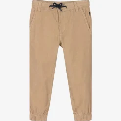 Boys Beige Cotton Needlecord Trousers